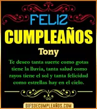 Frases de Cumpleaños Tony